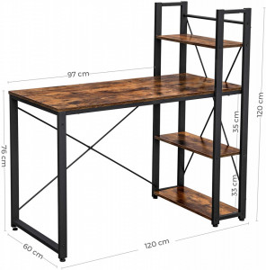 BIROU CU RAFTURI DEPOZITARE RUSTIC BROWN