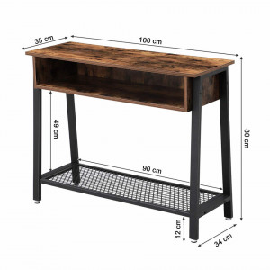 CONSOLA LIVING INDUSTRIAL DESIGN BROWN
