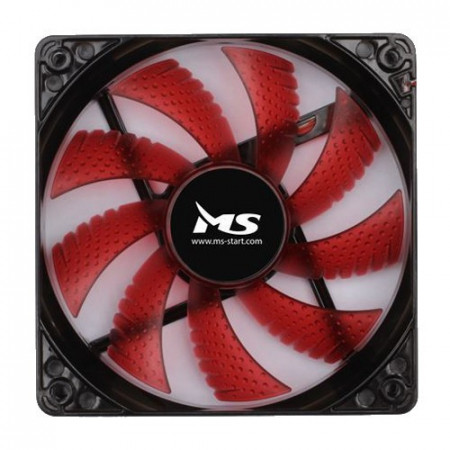 MS INDUSTRIAL COOLER CASE 12CM FAN (Red LED) Ventilator, Vazdušno hlađenje, 120 x 120 x 25 mm