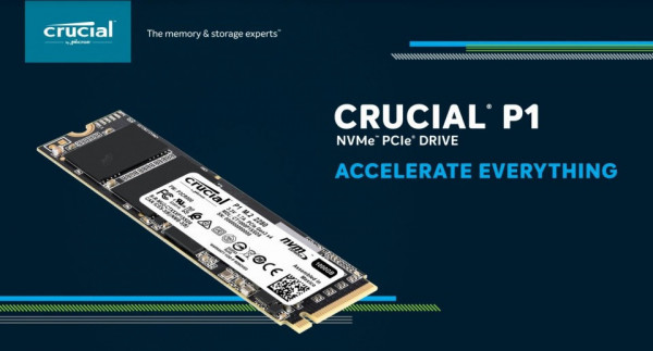 Crucial P1 500GB 3D NAND NVMe PCIe M.2 SSD CT500P1SSD8