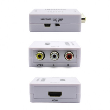 Adapter AV na HDMI beli MINI
