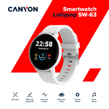 CANYON Pametni sat CNS-SW63SW beli