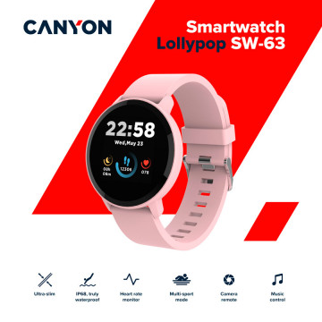 CANYON Smart watch CNS-SW63PP, pink