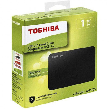TOSHIBA Eksterni HDD Canvio Basics 1TB (Crna) - HDTB410MK3AA