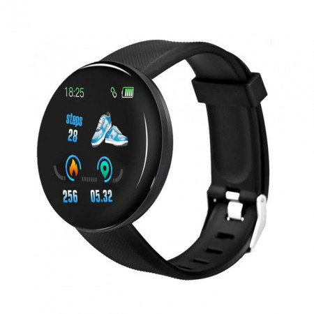 Bratara Fitness Smartband D18 Waterproof IP65, Incarcare USB, Bluetooth 4.0, Display Touch Color OLED, Negru
