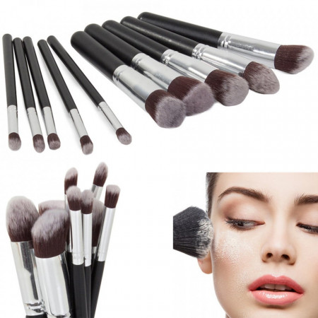 Set de pensule profesionale pentru trusa de machiaj 10 bucati, PM014693