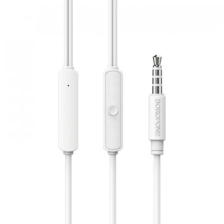 Borofone Earphones BM36 Acura with microphone white