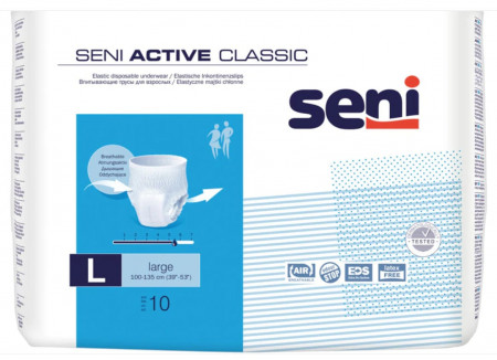 Scutece adulti Seni Active Classic , tip chilot, Large, 10 buc