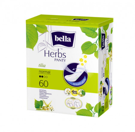 Absorbante Bella Herbs Panty Floare de tei Mixform, 60 buc