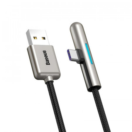 Baseus Cablu Iridescent HW - USB to Tip C - Super Charge 40W QC 3.0 4A 1 metre (CAT7C-B01) Negru