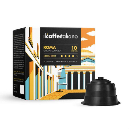 Capsule il caffe italiano Roma, compatibile Dolce Gusto, 16 capsule, PMDCROM96