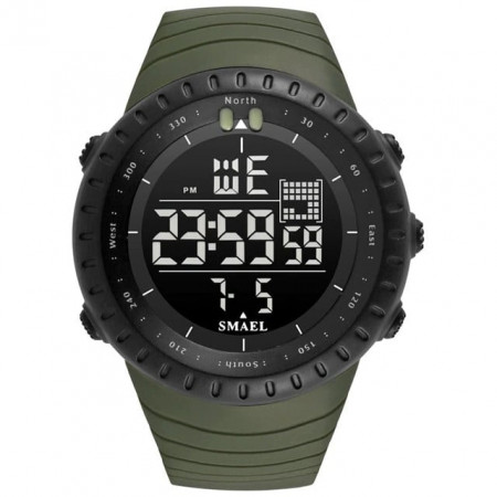 Ceas pentru barbati Smael, Sport, Digital, Rezistent la socuri, Verde, SML001-VERDE