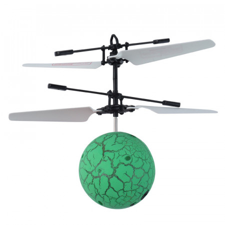 Aeronava - Minge Zburatoare - Magic Ball, Terra Connect, Verde, Led Multicolor, cu Acumulator