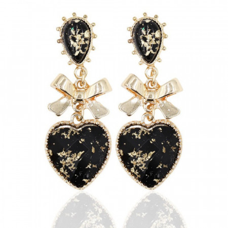 Cercei in stil vintage, Dark Bow, PMK15783