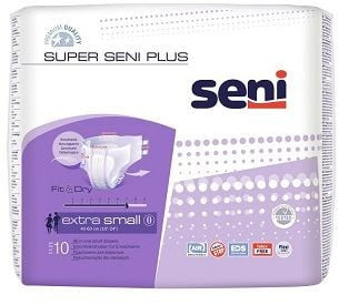 Scutece adulti Super Seni Plus, Extra Small, 10 buc