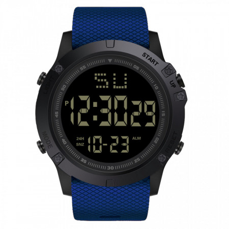 Ceas digital HONHX, Cronograf quartz, HX003-ALBASTRU