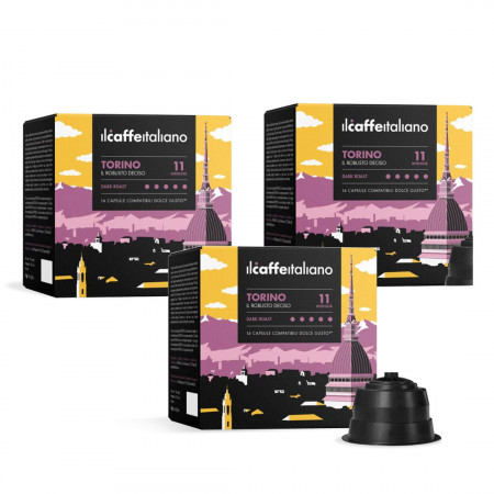 Set 3 x Capsule il caffe italiano Torino, compatibile Dolce Gusto, 16 capsule, PMDCTOR963