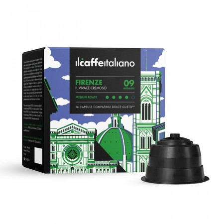 Capsule il caffe italiano Firenze, compatibile Dolce Gusto, 16 capsule, PMDCFIR96