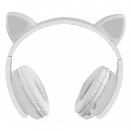 Casti fara fir cu urechi de pisica, alb, PM000168663