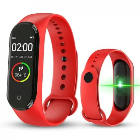 Smartband Fitness Tracker M4, Rosu, M4-RED