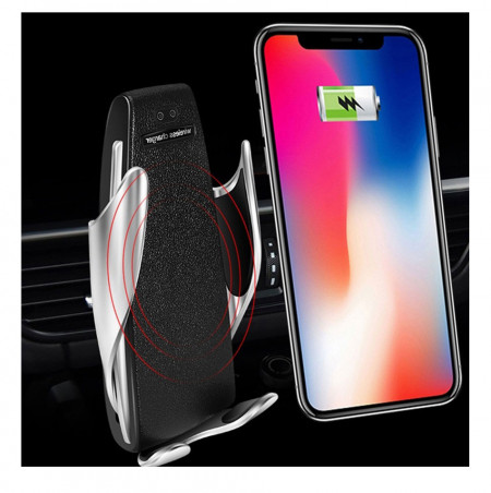 Suport Auto Reglabil Automat Și Încărcare Wireless - Argintiu