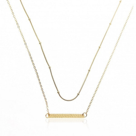 Colier fashion, placat cu aur 14K, PMNST12543