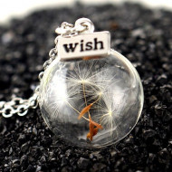 Colier cu sfera din sticla, Wish, COL167