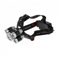 Lanterna frontala cu 5 LED-uri 1XT6, 4xPE si acumulatori reincarcabili