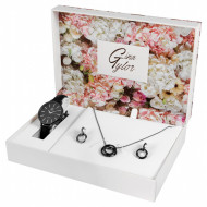 Set cadou, ceas dama, Gina Tylor, colier cu pandativ, 1 pereche cercei, PM1900255-002