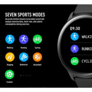 Ceas Smartwatch Magphone® KW19 Negru, 1.3 Inch HD Rotund, Monitorizare Cardiaca, Tensiune. Oxigenare, Bluetooth 4.0, Negru