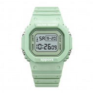 Ceas Sport Led Unisex, Quartz, afisaj Digital, verde, LD208-V2