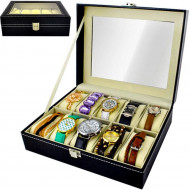 Organizator pentru ceasuri sau diverse bijuterii, cu 10 compartimente, PM000013693