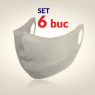 Set 6 buc Masca protectie pentru fata Fashion, Culoare Crem