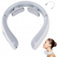 Aparat de masaj reincarcabil pentru gat, cu electrostimulator, PM241283