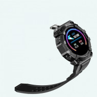 Ceas Smartwatch, Bluetooth cu un Design Sport, Monitorizare Puls, Tensiune, Reamintire Sedentarism, Hidratare. Monitorizare pasi si sporturile practicate, negru, PMHOLM36583