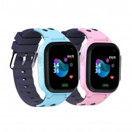 Ceas smartwatch pentru copii, GPS, monitorizare locatie, camera foto frontala, buton SOS, functie telefon, roz, PMSW01P3