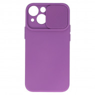 Husa de silicon pentru Iphone 14, cu protectie pentru camera. mov, POK050267