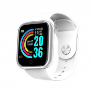 Smartwatch Y68, Fitness Tracker, Bluetooth, Alb