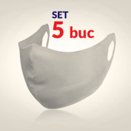 Set 5 buc Masca protectie pentru fata Fashion, Culoare Crem