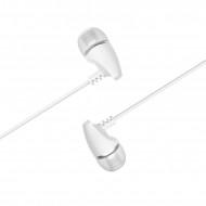 Casti cu fir Borofone BM25 Sound Edge, cu microfon, alb, ZES125480