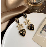 Cercei in stil vintage, Dark Bow, PMK15783