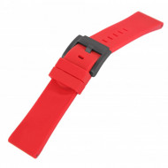 Curea din silicon TW Steel, 22 mm, roșu, închidere neagră