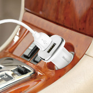 Incarcator auto Borofone BZ12 Lasting Power - 2XUSB - 2.4A, Alb, USB to Lightning, ŁAD001185