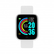 Smartwatch Y68, Fitness Tracker, Bluetooth, Alb