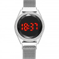Ceas Dama Fashion Touch Screen Digital, Argintiu, LD094-V1