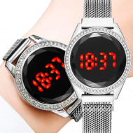 Ceas Dama Fashion Touch Screen Digital, Argintiu, LD094-V1