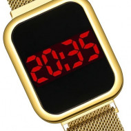 Ceas Dama Fashion Touch Screen Digital, Curea Magnetica, Auriu, LD091-V2