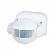 Senzor de miscare cu infrarosu , unghi detectare 180 grade , raza actiune 12 metri , alb