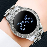 Ceas Dama Fashion Touch Screen Digital, Argintiu, LD092-V1