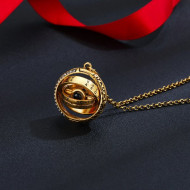 Lantisor Dama Astronomical Ball "Te iubesc" 100 de limbi - auriu COL152-V1